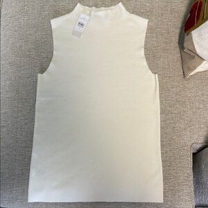 Ann Taylor Ivory Sleeveless Tank Top